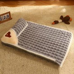 Cama de veludo para cães e gatos NestPet Cinza / 50x35 cm SC - 04
