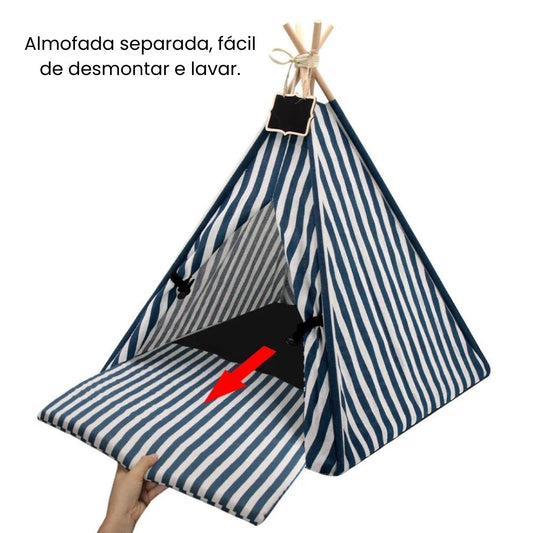 Cama e Toquinha de Madeira para Gatos A - toquinha cabana - 01