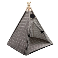 Cama e Toquinha de Madeira para Gatos Cinza / 45cm X 42cm X 50cm A - toquinha cabana - 01