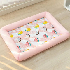 Cama gelada para cachorro e gato Oasis Rosa / P A - Cama Resfrecante- 01