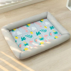 Cama gelada para cachorro e gato Oasis Cinza / P A - Cama Resfrecante- 01
