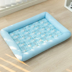 Cama gelada para cachorro e gato Oasis Azul / P A - Cama Resfrecante- 01