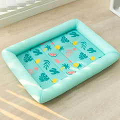 Cama gelada para cachorro e gato Oasis Azul Claro / P A - Cama Resfrecante- 01