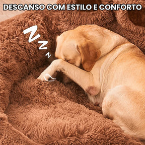 Cama para Cachorro Ultra Macia com cabeceira de patas PawRest