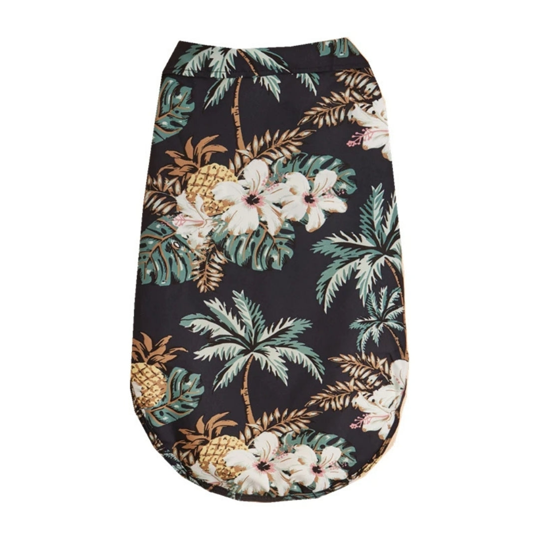 Camisa Florida para Cachorros Preto Flor / PP A - Camisa - 01