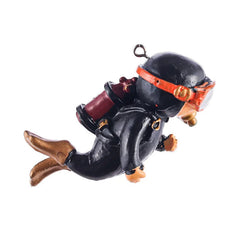 Boneco Flutuante Mergulhador para Aquário Preto Mergulhador A - Mergulhador aquario - 01