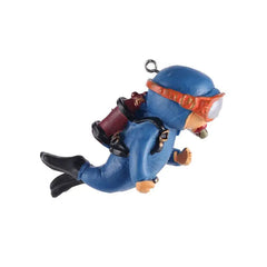 Boneco Flutuante Mergulhador para Aquário Azul Mergulhador A - Mergulhador aquario - 01