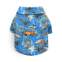 Camisa Florida para Cachorros Azul Carro / PP A - Camisa - 01