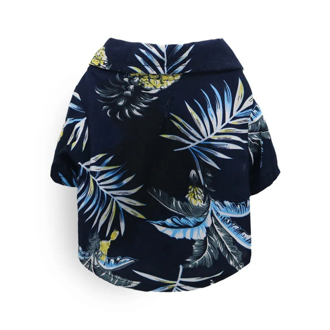 Camisa Florida para Cachorros Azul Folha / PP A - Camisa - 01