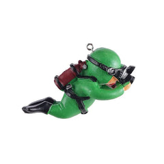 Boneco Flutuante Mergulhador para Aquário Verde Fotógrafo A - Mergulhador aquario - 01