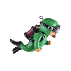Boneco Flutuante Mergulhador para Aquário Verde Mergulhador A - Mergulhador aquario - 01
