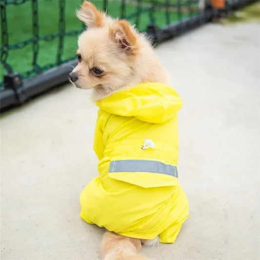 Capa de chuva para cachorro ajustável ProShield Amarelo / PP AC - 05