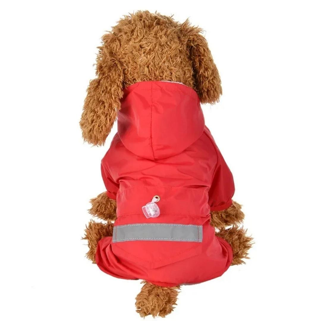 Capa de chuva para cachorro ajustável ProShield Vermelho / PP AC - 05