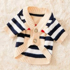Cardigan de Malha Listrada para Animais Listrada / PP R - Roupas - 13
