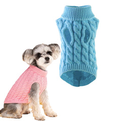 Suéter de Inverno Para Cães Pequeno Azul / P R - roupas - 01