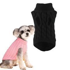 Suéter de Inverno Para Cães Pequeno Preto / P R - roupas - 01