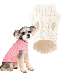 Suéter de Inverno Para Cães Pequeno Branco / P R - roupas - 01