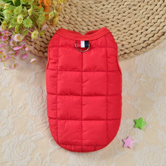 Casaco Acolchoado à Prova de Vento para Cães Pequenos Vermelho / PP R - roupas - 02