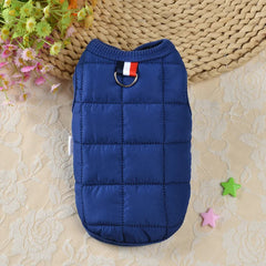 Casaco Acolchoado à Prova de Vento para Cães Pequenos Azul / PP R - roupas - 02