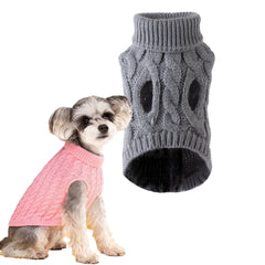 Suéter de Inverno Para Cães Pequeno Cinza / P R - roupas - 01