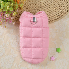 Casaco Acolchoado à Prova de Vento para Cães Pequenos Rosa / PP R - roupas - 02