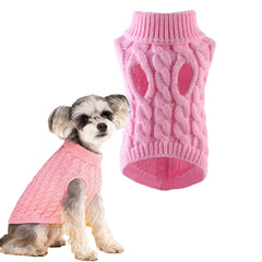 Suéter de Inverno Para Cães Pequeno Rosa / P R - roupas - 01