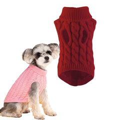 Suéter de Inverno Para Cães Pequeno Vermelho / P R - roupas - 01