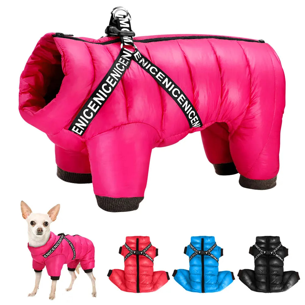 Casaco Puffer Quente para Cachorro