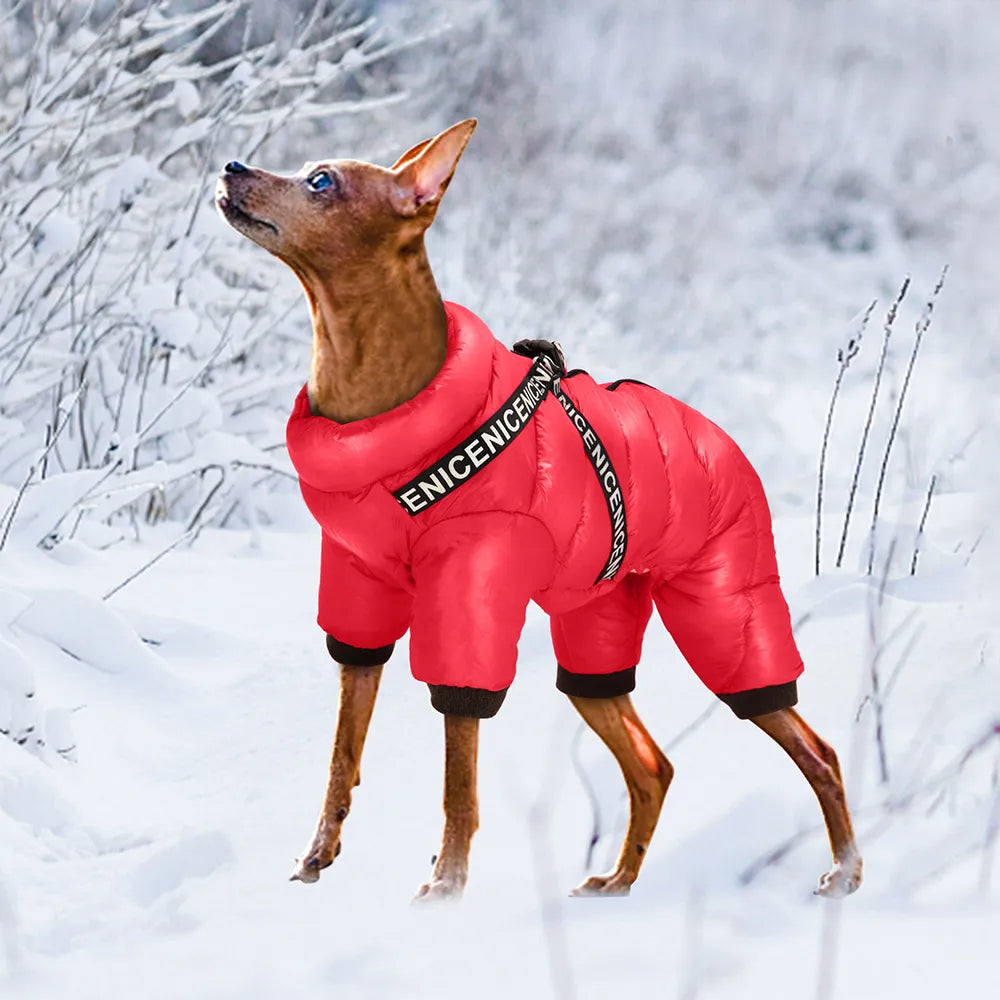 Casaco Puffer Quente para Cachorro