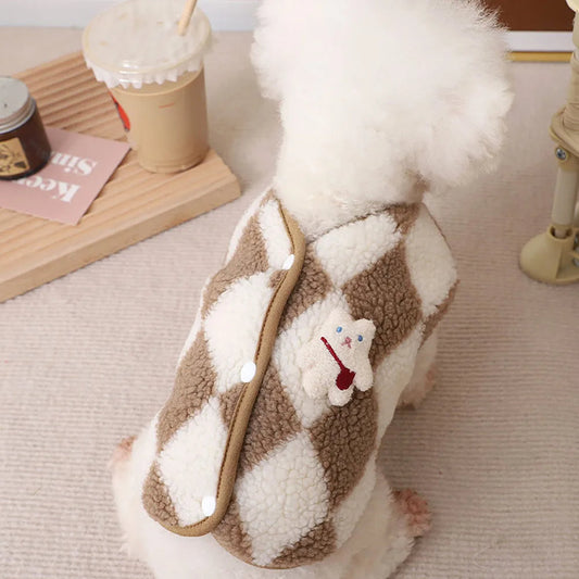 Casaco Urso para Cachorro Pequeno Marrom / P R - Roupas - 22