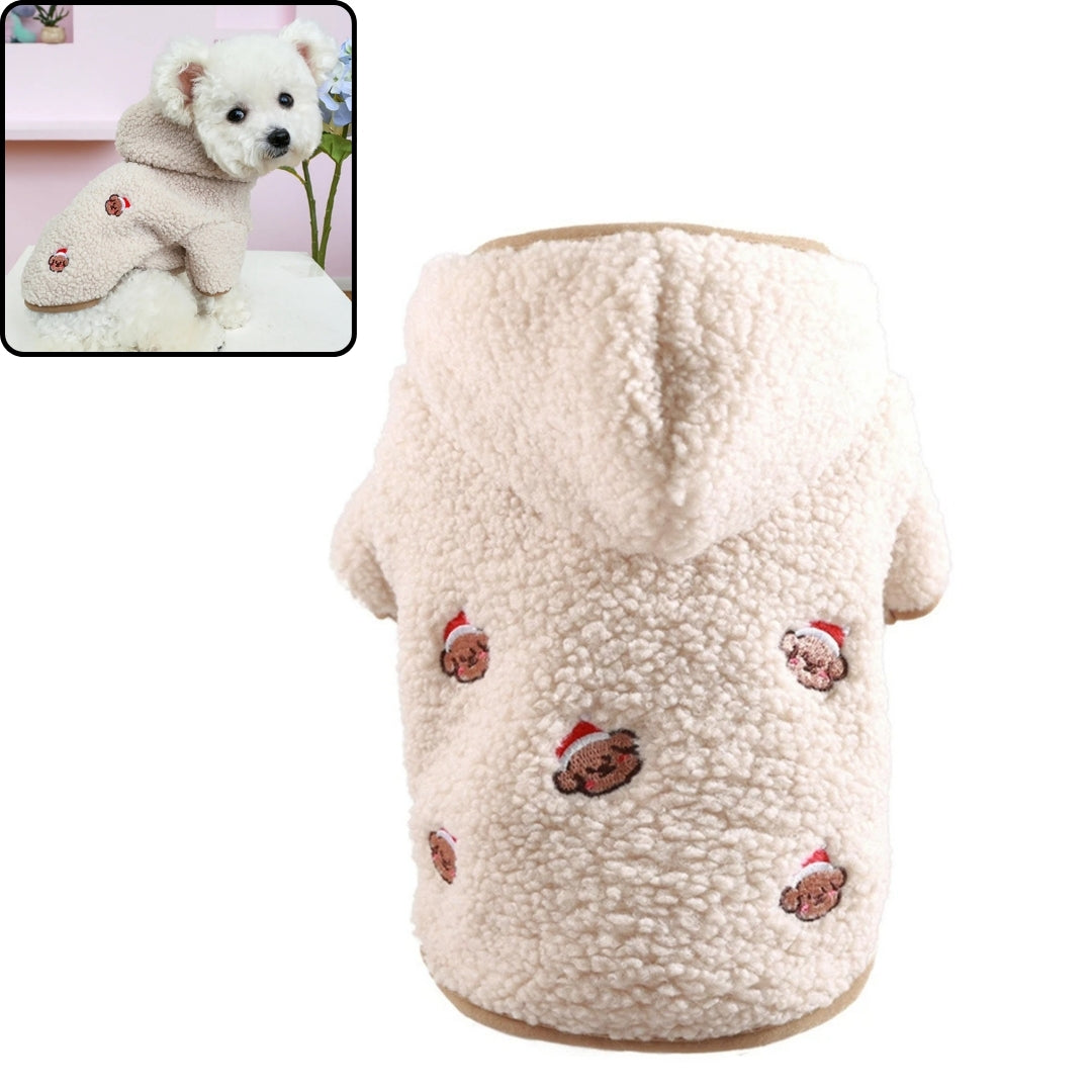 Casaco de Inverno com Capuz para Pet Creme / PP 1-1.5kg R - Roupas - 25