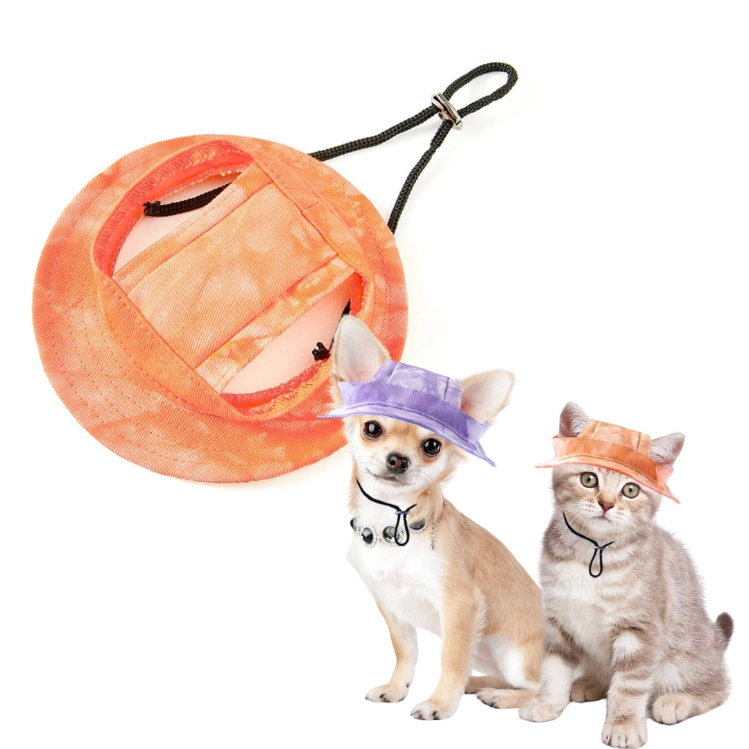 Chapéu de Verão para Cães e Gatos SunPet Laranja / P A - Chapeu - 01