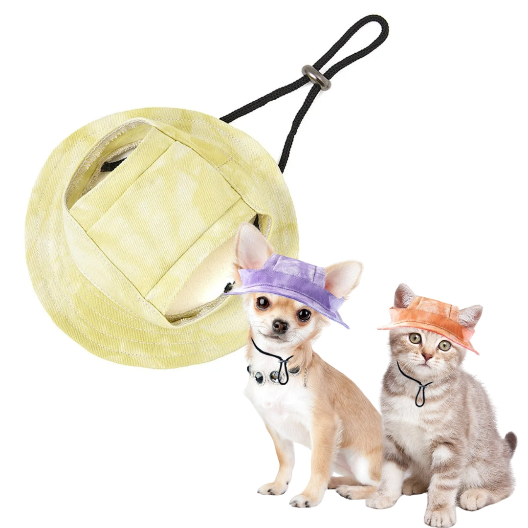 Chapéu de Verão para Cães e Gatos SunPet Amarelo / P A - Chapeu - 01