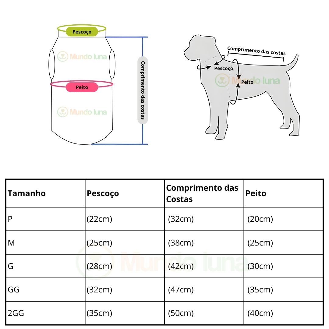 Colete Macio para Cães Pequenos e Médios