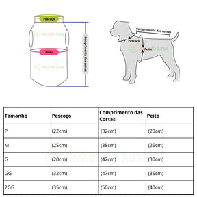 Colete Macio para Cães Pequenos e Médios