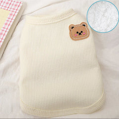 Colete de Veludo para Cães e Gatos Creme / P R - Roupas - 20