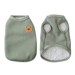 Colete de Veludo para Cães e Gatos Verde / P R - Roupas - 20