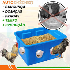Comedouro automático para galinhas AutoChicken A - Comedouro Gal - 01
