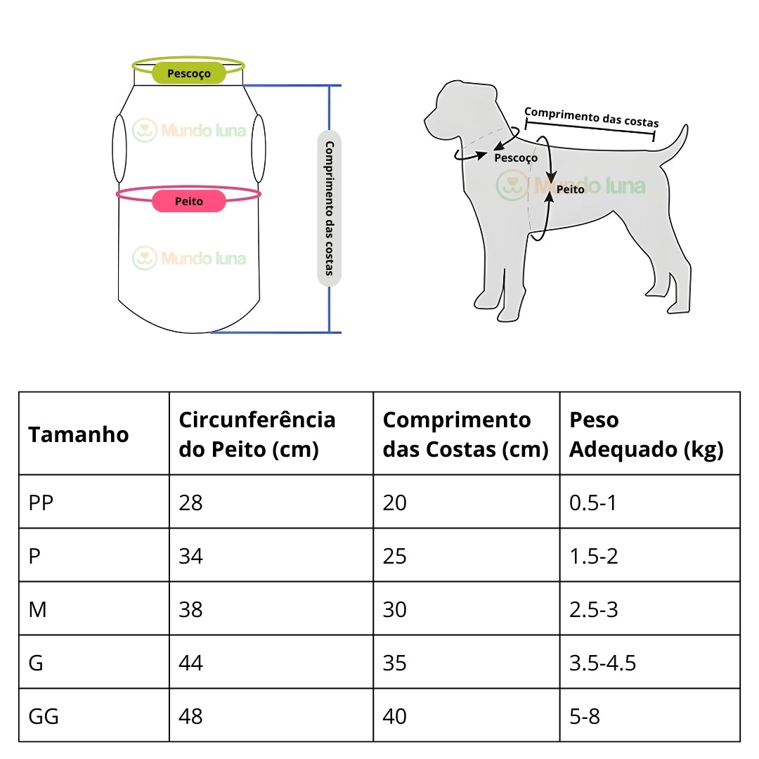 Colete Quente com Botão para Cães