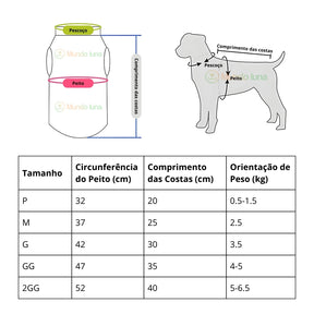 Casaco Urso para Cachorro Pequeno