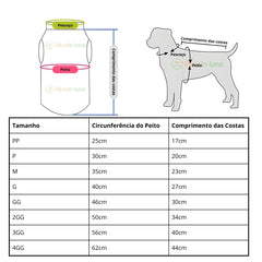 Camisa Polo Casual para Cães R - Roupas - 16