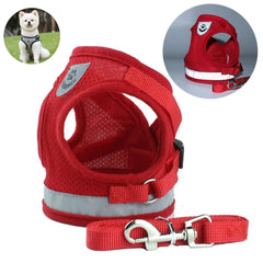 Conjunto Coleira Peitoral e Guia para Cães e Gatos Safety Vermelho / PP C - Peitoral - 02