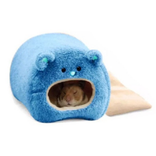 Casinha de pelúcia para pequenos roedores CozyHome Azul / 11x9x11cm CP - 01