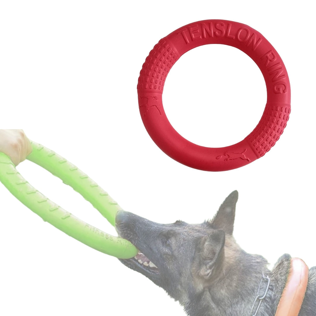 Disco de Borracha Para Mordida de Cachorro BiteCão Vermelho / 18cm B - DISCO - 01