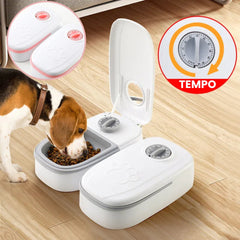 Dispenser de Comida Automático Inteligente | Para Cães e Gatos Rosa (2 unidades) C - comedouro - 01