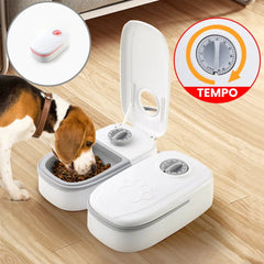 Dispenser de Comida Automático Inteligente | Para Cães e Gatos Rosa C - comedouro - 01