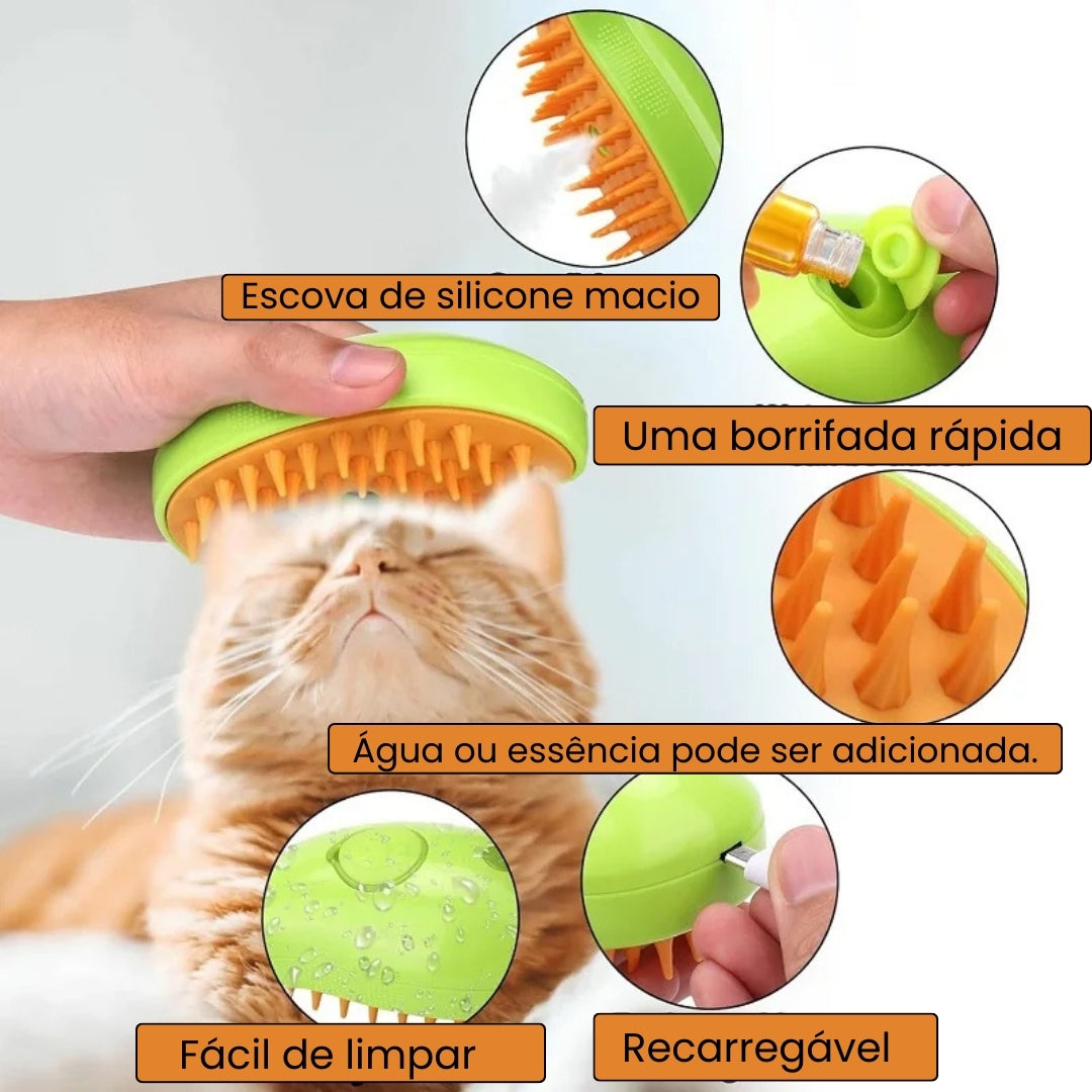 Escova 3 Em 1 Para Cães e Gatos TrioClean