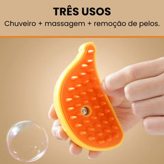 Escova 3 Em 1 Para Cães e Gatos TrioClean Verde A - Escova - 01