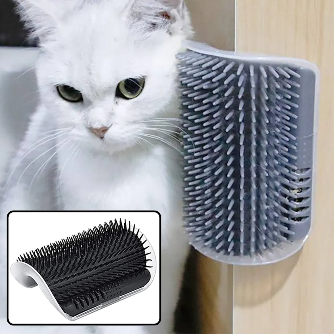 Escova Massageadora de Gato Para Parede Preto A - Escova massagem - 02