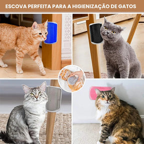 Escova Massageadora de Gato Para Parede